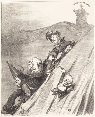 A Dangerous Path by Honoré Daumier