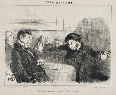 A Committee Listening to the Reading of a Tragedy by Honoré Daumier