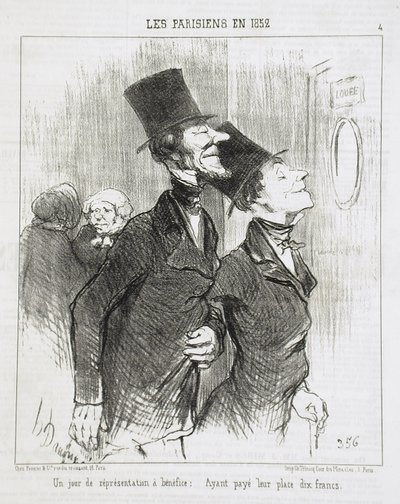 A Benefit Performance Day! by Honoré Daumier