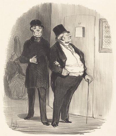 A Day of Benefit Performance... by Honoré Daumier