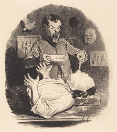 A Gentleman Who Wants to Give Himself the Satisfaction... by Honoré Daumier