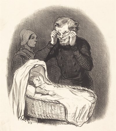 A Happy Father by Honoré Daumier