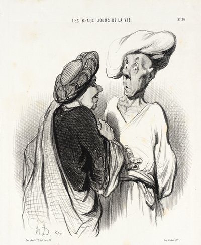 A Custom of India by Honoré Daumier