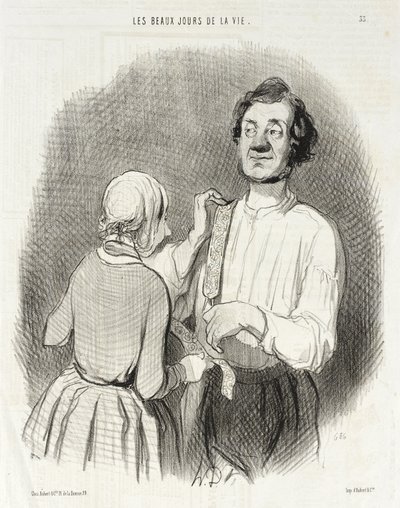 A Day of Celebration and Suspenders von Honoré Daumier