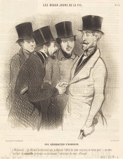 A Matter of Honor by Honoré Daumier