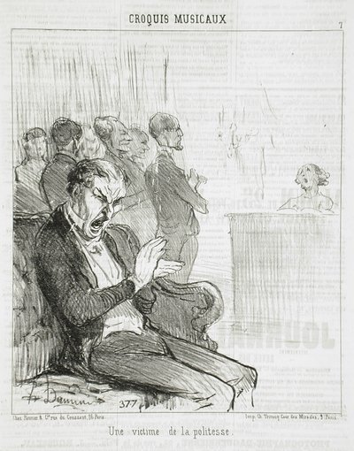 A Victim of Politeness by Honoré Daumier