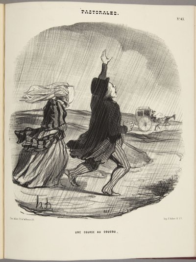 A Cuckoo Race by Honoré Daumier