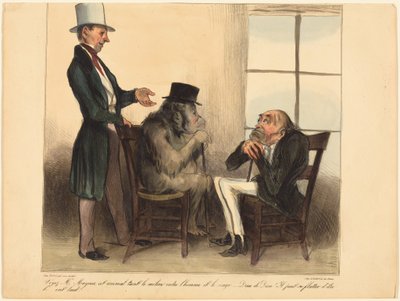 Look, Mr. Mayeux, this animal... by Honoré Daumier