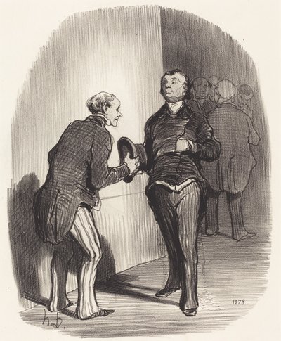 View of a Ministerial Antechamber... by Honoré Daumier