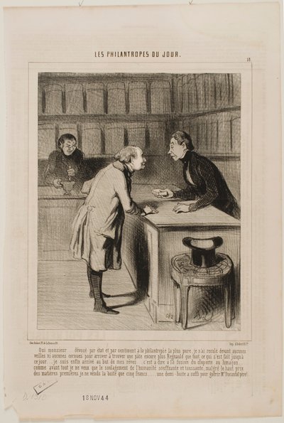 Yes Monsieur, fully dedicated to the State and my philanthropic destiny... by Honoré Daumier