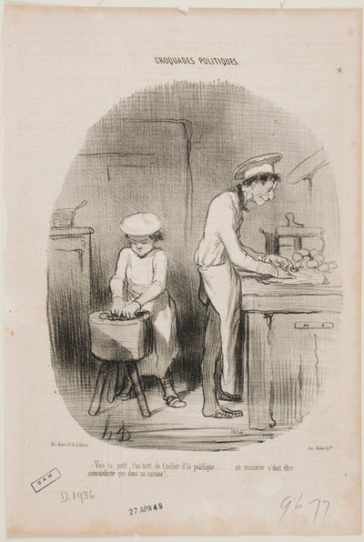 You see, young fellow, you really shouldn’t meddle with politics. by Honoré Daumier