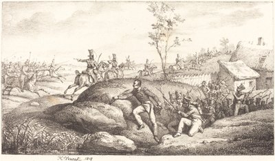 Infantry Ambush against the Cossacks by Emile Jean Horace Vernet