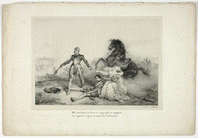 She Held in Her Arms the Corpse Pale and Bloody by Emile Jean Horace Vernet