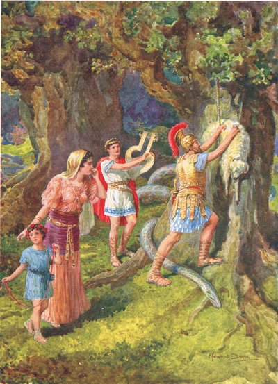 Jason tore the fleece from off the tree trunk, illustration for 