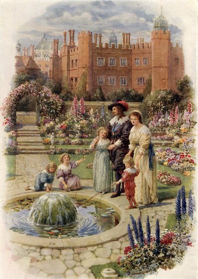 King Charles I and Queen Henrietta at Hampton Court by Howard Davie