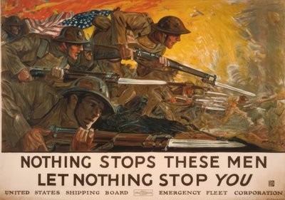 World War I / Nothing Stops These Men / Poster by Howard Giles