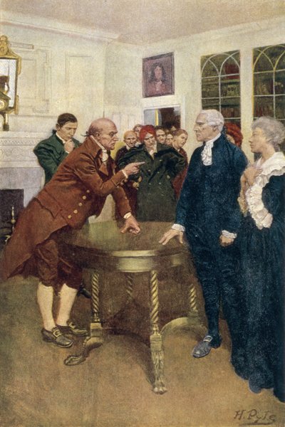 A Committee of Patriots Delivering an Ultimatum to a King