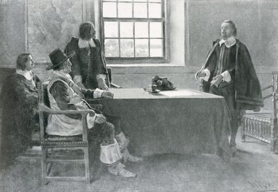 Sir William Berkeley Surrendering to the Commissioners of the Commonwealth, Illustration from 