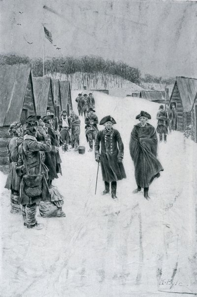 Washington and Steuben at Valley Forge, illustration from 