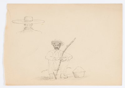 Untitled (Seated Man with Stick) by Howard Russell Butler