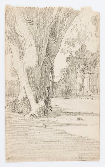 Untitled (Tree Trunk with Gate) by Howard Russell Butler