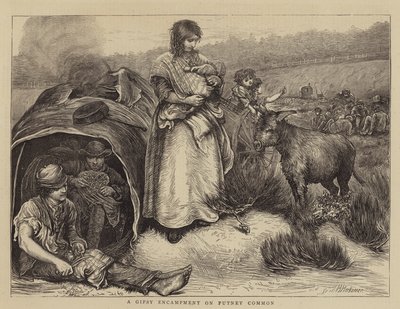 A Gipsy Encampment on Putney Common by Hubert von Herkomer