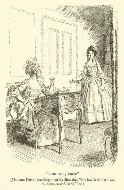 Come Here, Child, Madame Duval Breaking It to Evelina That 
