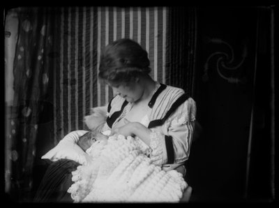 Anni Simberg Nursing Tom in the Studio Home on Luotsikatu by Hugo Simberg