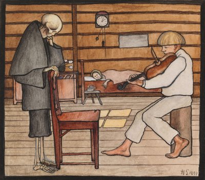 Death Listens by Hugo Simberg