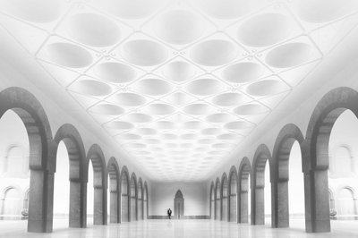 Grand Arched Hallway by Hussain Buhligaha