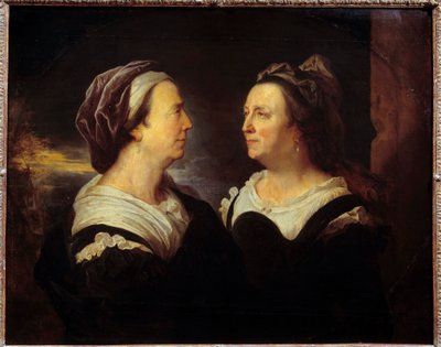 Portrait of Mrs. Rigaud Mother in Two Different Attitudes (Double Portrait) by Hyacinthe Francois Rigaud