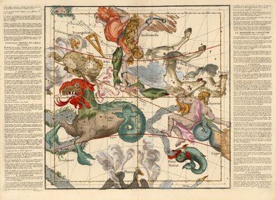 Vernal Equinox, Plate 2 from Globi coelestis in tabulas planas redacti descriptio by Ignace Gaston Pardies