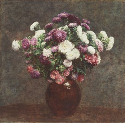 Asters in a Vase by Ignace Henri Jean Fantin Latour