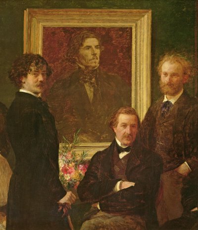 Homage to Delacroix (detail) by Ignace Henri Jean Fantin Latour