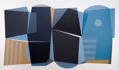 Blue Geometric Harmony by Ildefonso Martín