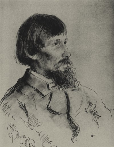 Portrait of Viktor Vasnetsov by Ilya Efimovich Repin