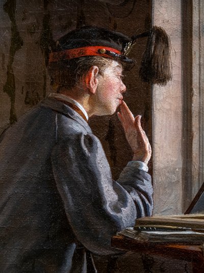 Students Preparing for an Exam (detail) by Ilya Efimovich Repin