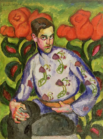 Portrait of a Boy in a Coloured Shirt by Ilya Ivanovich Mashkov