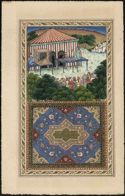 The Monkey and the Leopard by Imam Bakhsh Lahori
