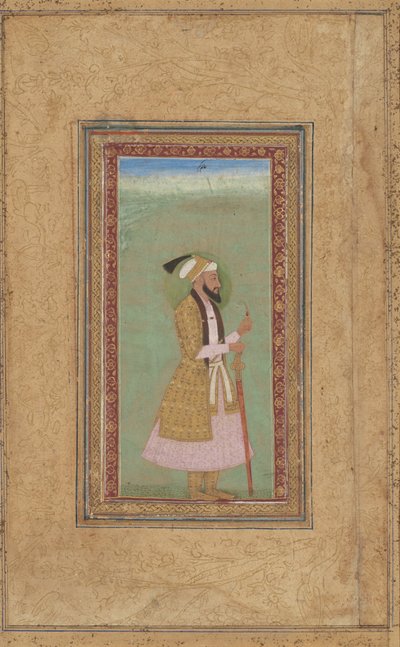 Portrait of a Prince with a Ruby by Indian 18th Century