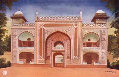 Agra: The Gate of the Mausoleum of Etmadudowla by Indian photographer