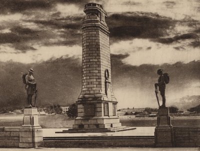 The Cenotaph with Fort William in the Background Across the Maidan by Indian photographer