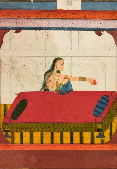 A Forlorn Lover, Fragment from a Rasamanjari by Indian School