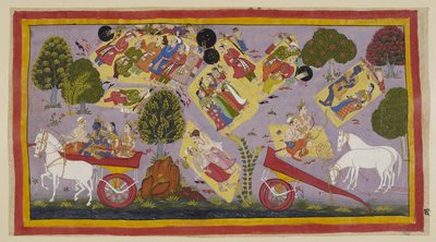 The exiles have reached the Tamasa river and pass the night on its banks, still surrounded by the grieving townspeople by Indian School
