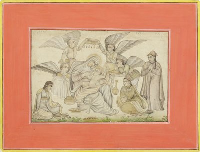 Angels Attend Mary and Jesus by Indian School