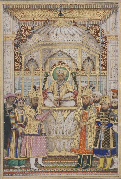 Bahadur Shah II in Darbar by Indian School
