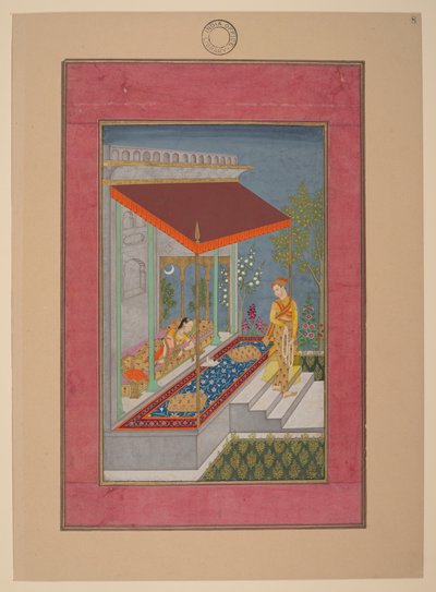 Lalita Ragini, India, Hyderabad, circa 1760; Johnson Album 37, no 8 by Indian School