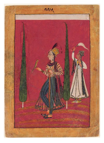 Mughal Princess in a Garden, c.1700 by Indian School