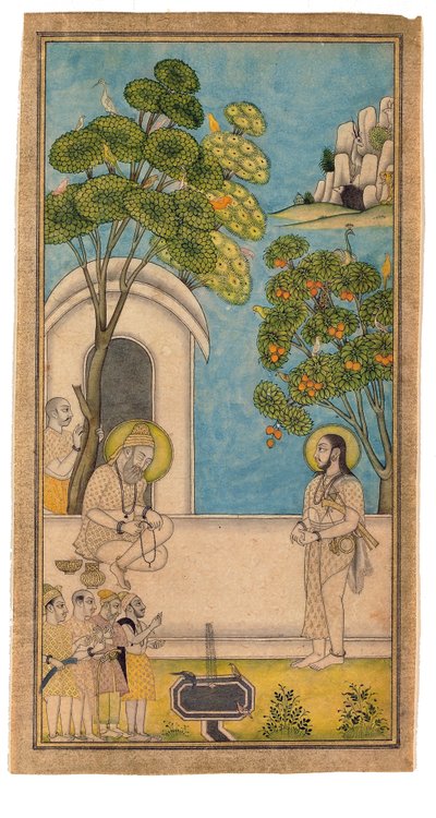 One Holy Man Comes Visiting Another by Indian School