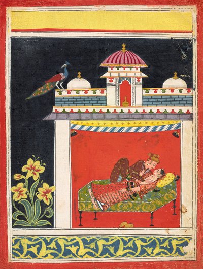 Two lovers in a pavilion (from 